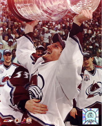 Milan Hejduk with the Stanley Cup.